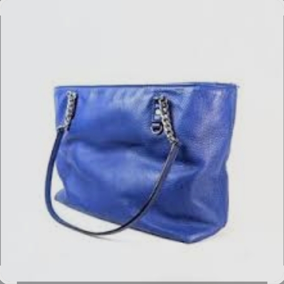Michael Kors Jet Set East West Chain Tote Bag In Cobalt Blue - Picture 1 of 8